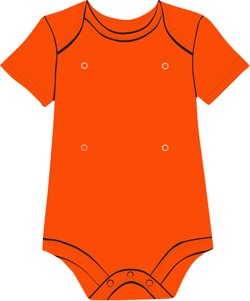 Orange Baby Onesie