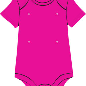 Fuchsia baby onesie with snaps